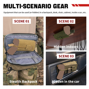 Étui tactique en Velcro pour port dissimulé, pochette de tirage rapide pour Glock 1911 CZ, modèle universel, chasse, ambidextre - Product Image 3