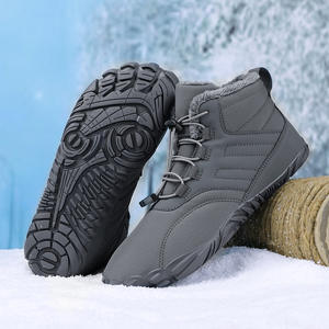 Zapatos cálidos con forro de piel aislado para senderismo al aire libre y clima frío impermeable antideslizante invierno cálido botas de nieve para hombres y mujeres - Product Image 1
