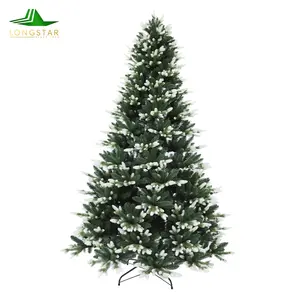 Premium Decorated 1.8m White PE Leaves mixed PVC Xmas Tree Supplier China