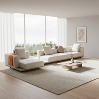 Canapé modulaire en L luxueux, design moderne en tissu pour l'aménagement du salon, idéal pour toute la maison.