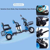 Tricycle électrique chinois à deux rangées pour passagers et marchandises, scooter électrique à 3 roues pour adultes
