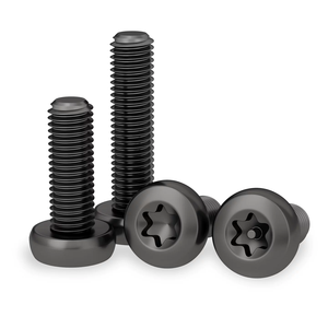Tornillos de seguridad Torx de acero al carbono y acero inoxidable M5 M6 M8, tornillos de seguridad Torx negros de cabeza plana - Product Image 2
