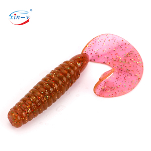 Leurre souple de pêche en eau douce KAL70 70mm 4.5g <span class=keywords><strong>Banshee</strong></span>, leurres artificiels type larve, odeur de vers, crevettes phosphorescentes, queue de pagaie - Product Image 3