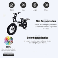 Bicicleta Eléctrica de Nieve con Neumáticos Gruesos de 20 Pulgadas, Motor de 250W/500W, Frenos de Disco, Batería de Litio Extraíble y Portaequipajes, Venta al Por Mayor de Fábrica
