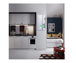 Đương đại treo tường ma thuật gương vuông LED ánh sáng màn hình cảm ứng Gương phòng tắm hiển thị cho nhà bếp phòng khách Salon sử dụng - Product Image 1