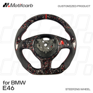 Volante Deportivo Inteligente LED de Fibra de Carbono Forjado con Detalles Rojos Personalizado para BMW 330i 330Ci 318Ci 320Cd E39 E46 M3 M5 2001-2005 - Product Image 2