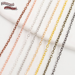 สร้อยข้อมือแบบโซ่ไขว้ NANTONG อุปกรณ์ทำเครื่องประดับ DIY โลหะชุบ 829 โซ่สำหรับทำเครื่องประดับแฮนด์เมด - Product Image 4