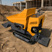 Mini-dumper sur chenilles en caoutchouc HDL YH-500S, système de levage de 500 kg pour le transport de matériaux de construction