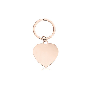 Llaveros de Acero Inoxidable en Diversas Formas: Plata, Oro, Oro Rosa, Negro, Hueso de Perro, Corazón, Círculo, Rectángulo, Etiquetas Metálicas de Moda - Product Image 4