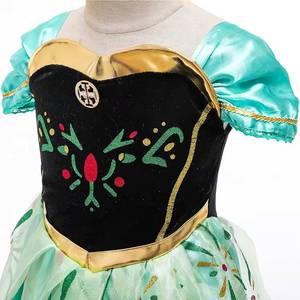 Costume de fête d'Halloween et de Noël pour filles MS Pretty Girls, robe de princesse Anna pour enfants - Product Image 4