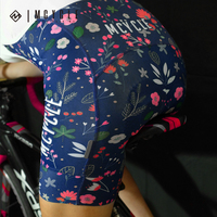 Mcycle-Cuissard à bretelles pour femme à motifs imprimés-Design coloré-Cuissard à bretelles d'été-Séchage rapide-Respirant-Short à bretelles chaud
