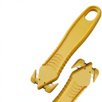 Cutter de sécurité à lame escamotable en acier SK5, ouvre-paquet avec poignée en plastique, coupe-film et séparateur de ruban adhésif pour carton