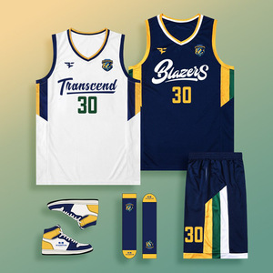 Setelan Jersey rompi basket pria, pakaian disesuaikan polos rompi basket Amerika ukuran besar musim panas untuk murid - Product Image 1