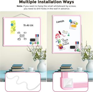 Tableau blanc effaçable à sec de haute qualité, mini tableau blanc suspendu pour notes de bureau, idéal pour les étudiants en classe - Product Image 3