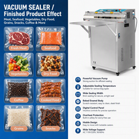 Machine d'emballage sous vide électrique automatique à double buse Xicang XC-800, avec peinture cuite, grande pompe et purge de gaz externe, pour produits divers