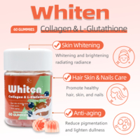 DUOZI Gommes blanchissantes au collagène et L-Glutathion Granberry pour adultes – Soin anti-âge de la peau, des cheveux et des ongles – Beauté – 60 gommes (2 gommes)