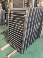 Fenêtres à jalousies en aluminium avec verre trempé, volets pour hôtels et hôpitaux