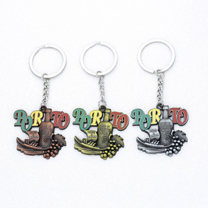 Porte-clés Souvenir de Porto, Portugal, en Métal Émaillé, <span class=keywords><strong>Vin</strong></span> de Porto & Bateau Rabelo, Cadeaux Touristiques Européens Personnalisés en Gros - Product Image 5