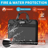 Porte-documents en cuir A4 avec logo personnalisé, fermeture éclair, classeur de documents, organiseur de bureau portable avec serrure
