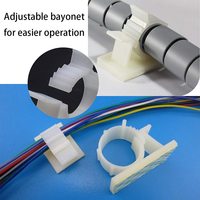 Pinces de câble réglables en fil de Nylon à support adhésif blanc