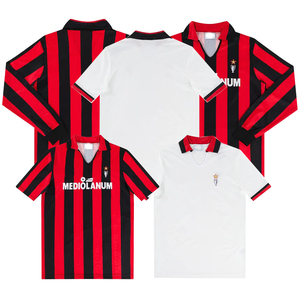Maglia sportiva retrò personalizzata del Milan AC 1989-90 <span class=keywords><strong>Serie</strong></span> <span class=keywords><strong>A</strong></span> <span class=keywords><strong>a</strong></span> maniche lunghe, divisa da calcio della squadra nazionale, maglia da calcio - Product Image 1