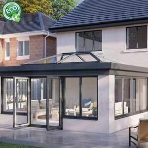 Invernadero de Jardín de Aluminio y Vidrio de Color Negro para Todas las Estaciones, Conservatorio Aislado - Product Image 4