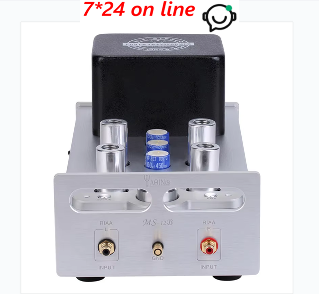 YAQIN MS-12B Tube Phono Stage Pre-AMP MM RIAA Turntable HiFi Stereo Pre amplifier Tube Amplifier  110V -220V