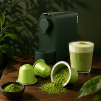 Lot de deux capsules de matcha latte, dosettes de thé vert, compatibles avec les machines à café à portion individuelle, marque privée, approvisionnement en gros