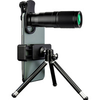 Téléobjectif Monoculaire Télécommandé ZYKD pour Téléphone, Mini Télescope ABS, Objectif Mobile HD 40X Zoom avec Mise au Point Automatique et Trépied 16