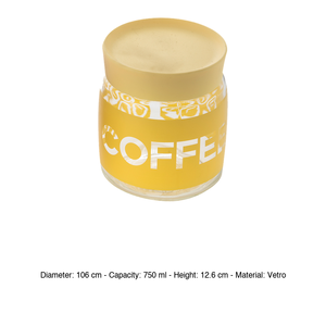 Glass Jar 75 cl H 12.6 cm Ø 10.6 cm Soft Jar with Yellow Lid Bormioli Rocco - Product Image 3