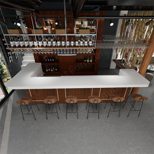 <span class=keywords><strong>Comptoir</strong></span> de bar et chaises en marbre de luxe pour cuisine, bureau, salon, tables de bar hautes - Product Image 4
