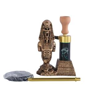 Ensemble de narguilé <span class=keywords><strong>en</strong></span> <span class=keywords><strong>verre</strong></span> pyramide pharaonique égyptienne, coffret cadeau de luxe, fumoir, chicha, shisha - Product Image 2