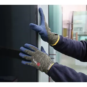 Guanto Juba - KR4432 7/S K-Rock - Colore: Mélange/Blu - Ideale per lavori nell'industria del vetro. Vetratori. - Product Image 3