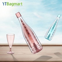5 pièces ensemble de verres à Champagne boisson froide Portable en plastique réutilisable verre à vin rouge gobelet jus tasses assemblé verre à vin