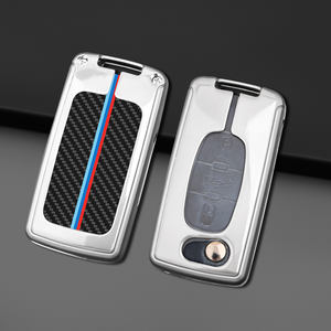 Boîtier de clé de protection en métal dur en alliage de zinc en Fiber de carbone étui de clé à distance pour <span class=keywords><strong>peugeot</strong></span> accessoires de clé de <span class=keywords><strong>voiture</strong></span> - Product Image 5