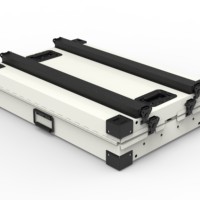 Langlebige Wasserdichte Faltbare Pulverbeschichtete Aluminium-Legierung Haustier-Transportbox Tragbare Hundebox für Reisen Camping Auto SUV Klein Mittelgroß