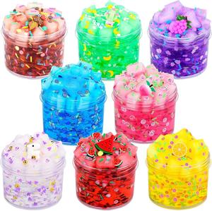 CHENXI Nouveau Design 70ml Slime Cristal Ultra Doux Transparent Coloré Parfumé Kit de Jouets Éducatifs DIY Sûr Non Toxique 9 Couleurs Anti-Stress - Product Image 2