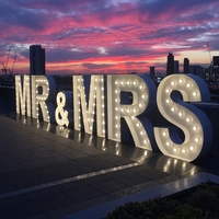 Lettres lumineuses en métal personnalisables de 4 pieds, étanches IP65, pour décoration et publicité