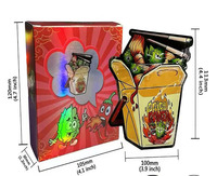 Boîte en Mylar holographique métallique pour collations, biscuits et friandises de 14 g