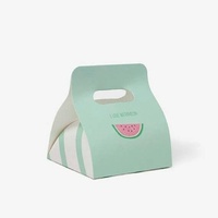 Boîte plate en papier couché écologique 3,5x3,5x4,5'' pour gâteaux, porte-cupcakes blancs, conteneurs individuels en vrac pour OEM