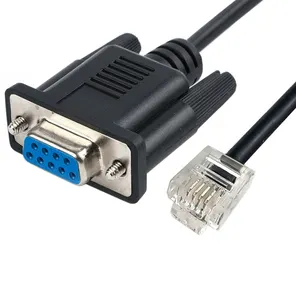 Custom DB9 to RJ45 Cable Adapter, Crystal Connector RJ45 DB9 Pin Serial Port RS232