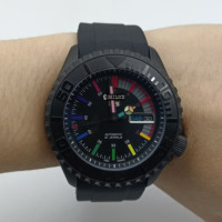 Montre automatique de sport SEILOCE, bracelet en caoutchouc, étanche 5 BAR, date automatique, mouvement NH36, montres de plongée pour hommes