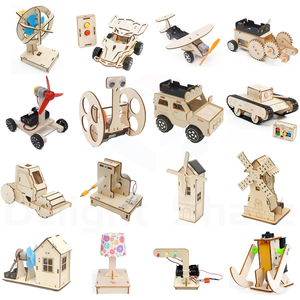 Tự làm lắp ráp gỗ gốc đồ chơi câu đố Bộ dụng cụ Khoa Học Khoa Học & Kỹ Thuật Trường học Đồ chơi giáo dục thử nghiệm Kit cho trẻ em học tập - Product Image 1