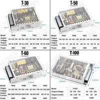 Dreifach ausgang Schalt netzteil 30W BIS 500W 110V/220V AC-DC 5V 12V -12V 15V -15V 24V T Serie SMPS LED-Streifen