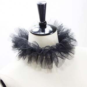 Venta al por mayor personalizado plisado desmontable mujeres volantes cuello capelet blusa media camisa falso cuello falso - Product Image 5