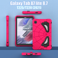 Étui antichoc pour Samsung Tab A7 Lite 8.7 T225 T220 2021 avec support pliable, bandoulière, motif anime pour enfants, robuste, OEM/ODM