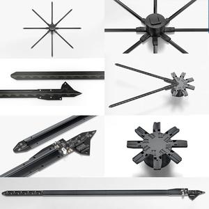 Ventilateur LED <span class=keywords><strong>holographique</strong></span> 3D de 150 cm pour exposition commerciale, grand <span class=keywords><strong>projecteur</strong></span> vidéo <span class=keywords><strong>holographique</strong></span> de 59 pouces avec 2512 perles lumineuses LED, ventilateur <span class=keywords><strong>holographique</strong></span> - Product Image 3