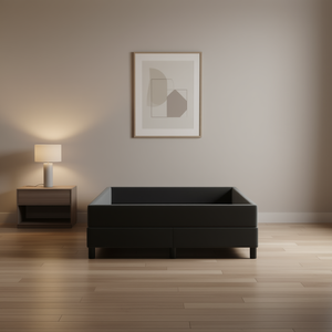 Base de Cama Tapizada en Terciopelo, Color Gris Oscuro, Diseño Minimalista, Cama Suave para Dormitorio - Product Image 2