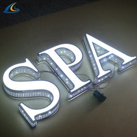 Prix d'usine 3d mur rétro-éclairé Led Light Up Logo Sign Led évidé lettres de canal éclairées pour magasin d'affaires