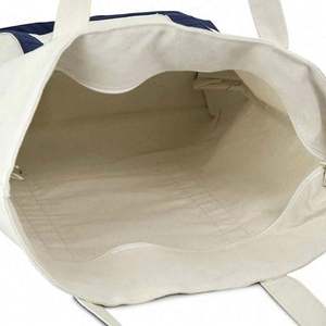 Bolsa de Compras Reutilizable Resistente de Algodón, Bolsa de Lona para Estudiantes Universitarios con Logotipo Personalizado Impreso - Product Image 5